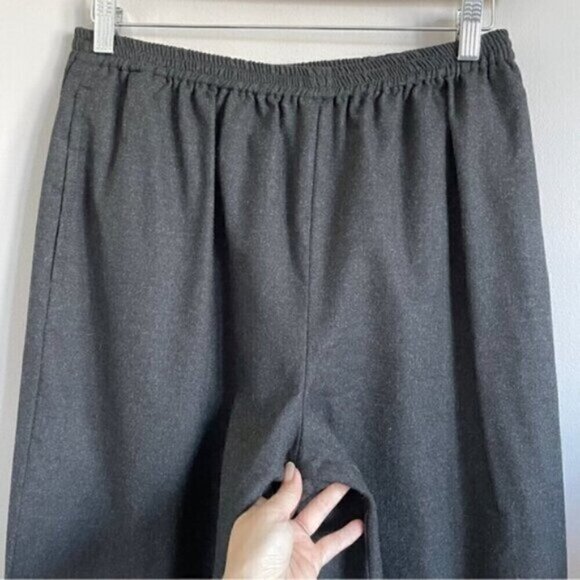Eskandar Gray Pull-on Wool Cashmere Wide Leg Pants - Large 🇬🇧 - Picture 3 of 12